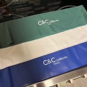 C&C California Workout Resistance Bands - Green, White, Blue